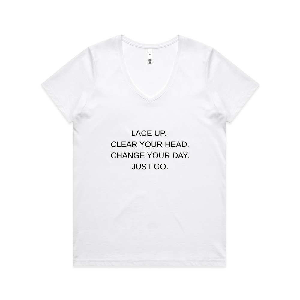 Lace Up V Neck Tee