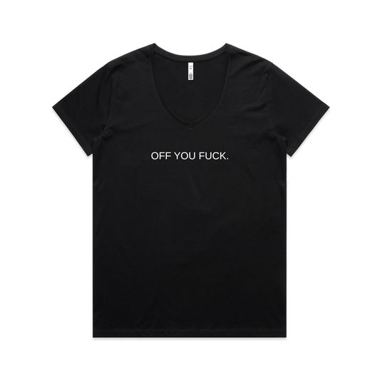 Off You Fuck V Neck Tee